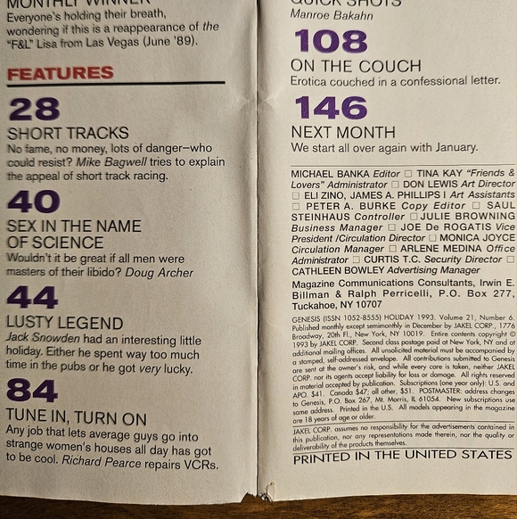 Vintage Genesis Magazine Holiday 1993 with Great Accents - Picture 3 of 7